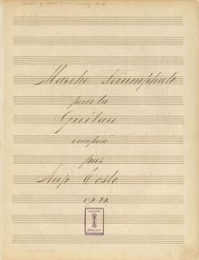 Partition complète, Marche Triumphale pour la Guitare, Op.26, Coste, Napoléon
