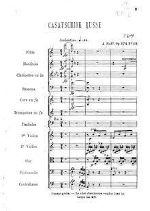 Partition No.12 Casatschiok Russe, Aus dem Tanzsalon, A minor, Raff, Joachim
