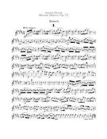 Partition hautbois 1, 2, Slavonic Dances, Slovanské tance, Dvořák, Antonín par Antonín Dvořák