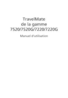 Notice Ordinateur portable Acer  TravelMate 7220