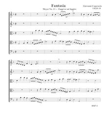 Partition complète (Tr Tr A T B), Fantasia pour 5 violes de gambe, RC 61
