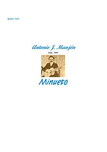 Partition complète, Minueto, Manjón, Antonio Jimenez