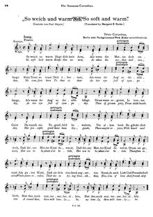 Partition Setting pour soprano et alto, 1847, So weich und warm