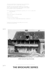 The Brochure Series of Architectural Illustration, Volume 01, No. 10, October 1895. - French Farmhouses.