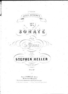 Partition complète, Piano Sonata No.3, Op.88, Heller, Stephen