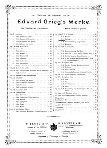 Partition de piano, lyrique pièces, Grieg, Edvard par Edvard Grieg