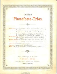 Score, 6 Piano Trios, Bohm, Carl