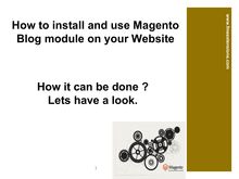 FME Blog Extension  for Magento  