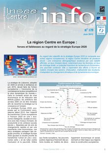 La région Centre en Europe : forces et faiblesses au regard de la stratégie Europe 2020