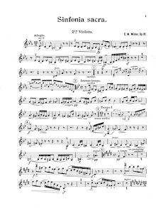 Partition violons II, Sinfonia sacra, Widor, Charles-Marie