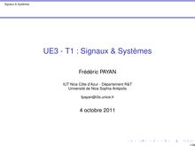 UE3 - T1 : Signaux & Systèmes