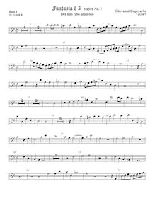 Partition viole de basse 1, Fantasia pour 5 violes de gambe, RC 30
