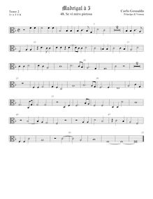 Partition ténor viole de gambe 3, alto clef, madrigaux, Book 3, Gesualdo, Carlo par Carlo Gesualdo