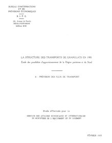 La structure des transports de granulats en 1985. Etude des possiblités d approvisionnement de la région parisienne et du Nord. : 1633_2