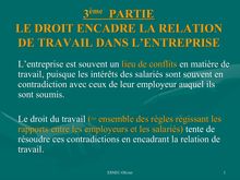 Droit – Thème 3 – Le droit et la relation de travail dans l’entreprise – Chap 1 – Le contrat de travail