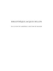 BiBliothèque jacques Bellon