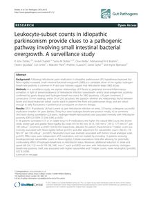 Leukocyte-subset counts in idiopathic parkinsonism provide clues to a pathogenic pathway involving small intestinal bacterial overgrowth. A surveillance study