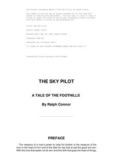 The Sky Pilot, a Tale of the Foothills