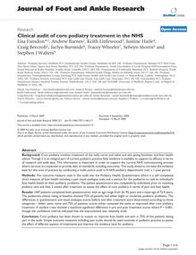 Clinical audit of core podiatry treatment in the NHS