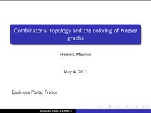 Combinatorial topology and the coloring of Kneser graphs
