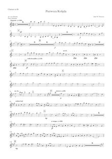 Partition clarinette (B♭), Pierwsza kolęda, Carol of Christmas, Zabielski, Piotr