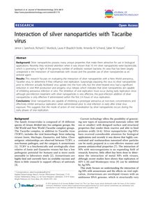 Interaction of silver nanoparticles with Tacaribe virus
