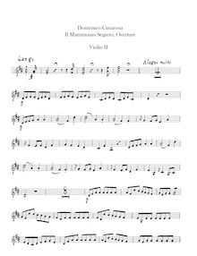 Partition violons II, Il matrimonio segreto, Melodramma goicoso in due atti