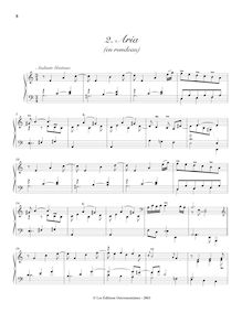 Partition , Aria (en Rondeau), 6 sonates pour le clavecin, Gravier