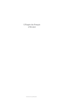 L Empire des Français 1799-1815Histoire de la France contemporaine 1