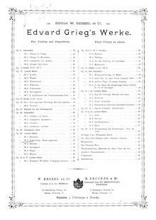 Partition de piano, lyrique pièces, Op.38, Grieg, Edvard par Edvard Grieg