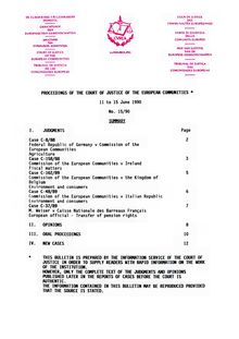 PROCEEDINGS OF THE COURT OF JUSTICE OF THE EUROPEAN COMMUNITIES. 11 to 15 June 1990 No. 15/90