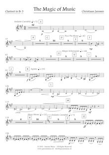 Partition clarinette 3 (B♭), pour Magic of Music, Janssen, Christiaan