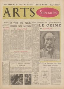 ARTS N° 494 du 15 décembre 1954