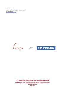 Présidentielle 2017 : sondage Ifop pour Le Figaro (mars 2014)