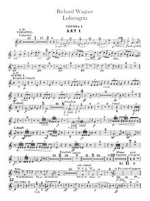 Partition trompette 1, 2, 3 (en D, E♭, E, F)Onstage trompettes (en C, F), Lohengrin
