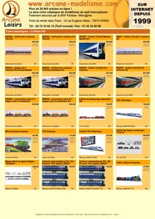 Catalogue Arcane Modélisme - Trains électriques