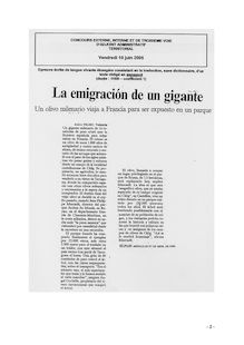 Epreuve d admission facultative - Espagnol 2005 Concours externe interne 3ème voie Adjoint administratif territorial de 1ère classe