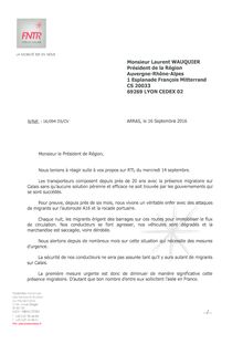 Réponse de la FNTR à Laurent Wauquiez