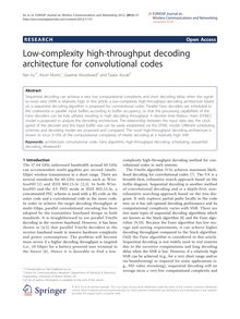 Low-complexity high-throughput decoding architecture for convolutional codes