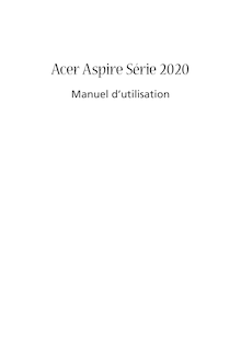 Notice Ordinateur portable Acer  Aspire 2020