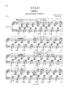 Partition , Wohin (S.565/5), Müllerlieder von Franz Schubert, Mélodies favorites de La belle meunière de Francois Schubert