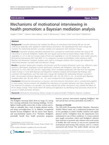 Mechanisms of motivational interviewing in health promotion: a Bayesian mediation analysis