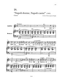 Partition complète, Napoli dorme, Napoli canta!, Tosti, Francesco Paolo