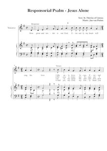 Partition complète, Jesus Alone, Voice(s) and Keyboard, Putten, Jan van