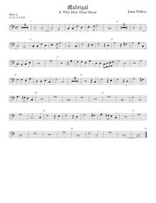 Partition viole de basse 2, madrigaux - Set 1, Wilbye, John par John Wilbye