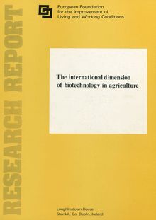 The international dimension of biotechnology in agriculture