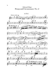 Partition flûte 1, 2, Piccolo, Pomp et Circumstance, Op.39, Elgar, Edward par Edward Elgar