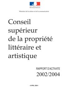 Rapport d activité 2002-2004