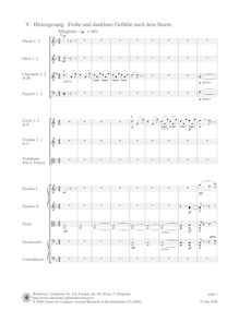 Partition , Allegretto, Symphony No.6, Pastoral, F major, Beethoven, Ludwig van