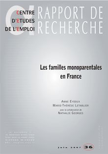 Les familles monoparentales en France